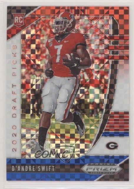 2020 Prizm Draft Picks Rookies Red White & Blue /99 D'Andre Swift #120 Rookie RC