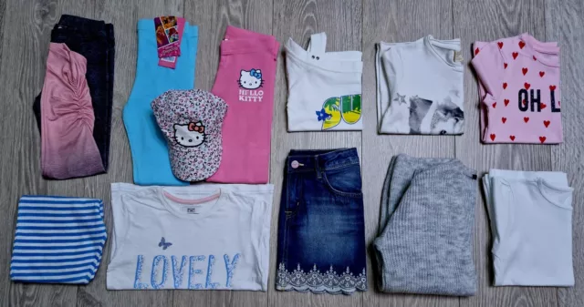 Pacchetto abiti estivi per ragazze età 7-8 anni maglietta leggings gonna pigiama