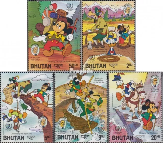 Bhutan 947-951 (kompl.Ausg.) postfrisch 1985 Walt Disney Figuren