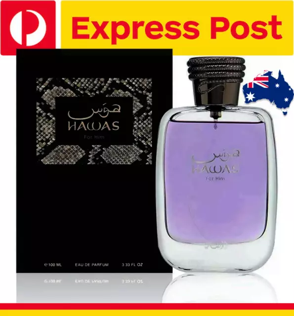 Rasasi Hawas for him Eau De Parfum 100ml [UAE, BRAND NEW, SEALED]