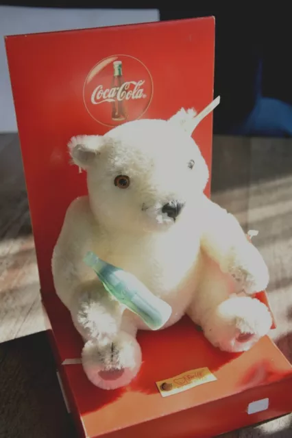 Steiff 666032  Coca-Cola Polar Bär, limitierte Serie, neuwertig aus Ladenvitr.