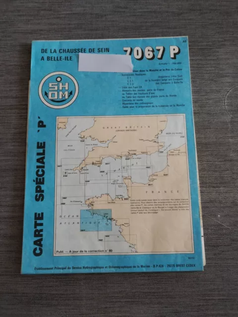 Carte Marine SHOM 7067 P, DE LA CHAUSSÉE DE SEIN À BELLE-ILE
