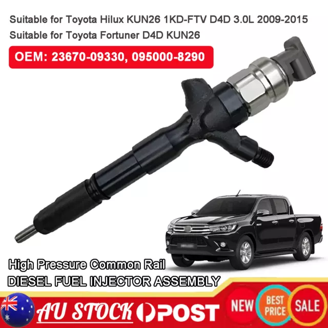 Common Rail Fuel Injector For Toyota Hilux Fortuner KUN26 1KD-FTV D4D 3.0L