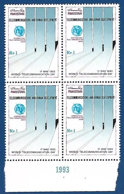 Pakistan 1993 Mnh World Telecommunication Day Telecom Hum Development