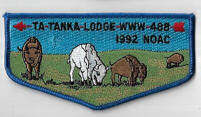 OA Ta Tanka Lodge 488 1992NOAC Flap BLU Bdr. San Gabriel Valley Council 40, CA [