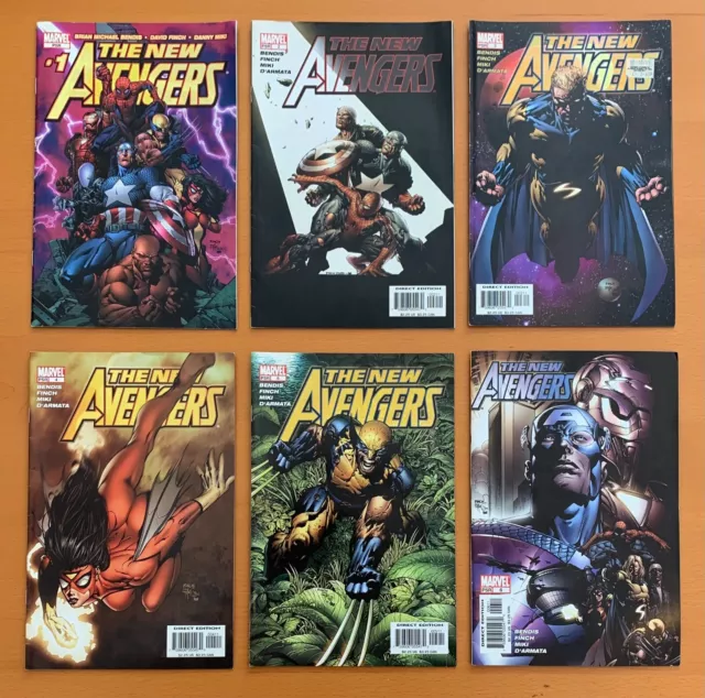 New Avengers #1 to 62 near complete (Marvel 2005) 60 comics. KEY 1st Illuminati