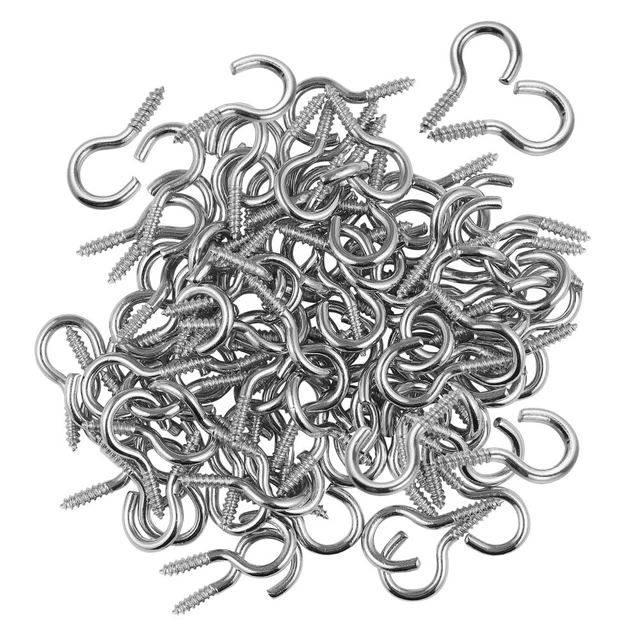 100Pcs Ceiling Hooks Heavy Duty Screw Hooks Cup Hooks Screw in Ceiling Hooks