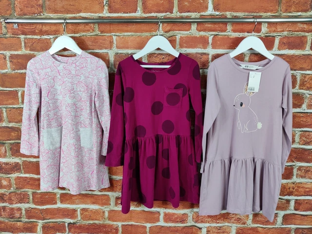 Girls Bundle Age 6-7 Years John Lewis H&M Etc Long Sleeve T-Shirt Dresses 122Cm