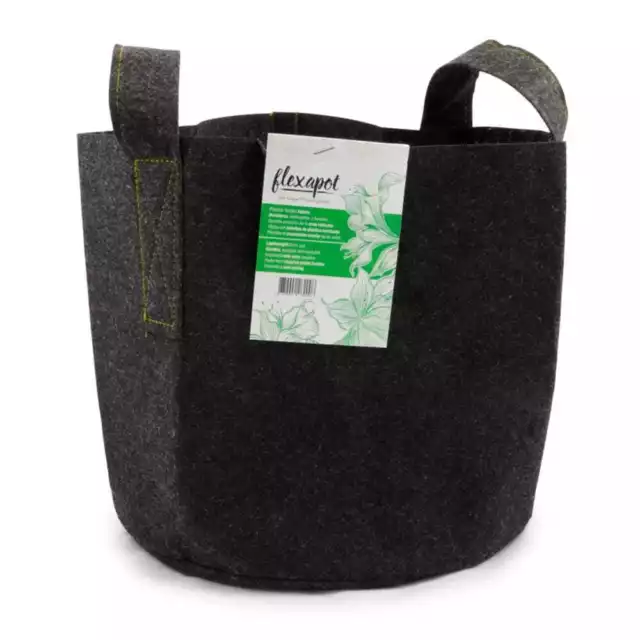 Geotextil Blumentopf / Pflanzsack mit Henkeln Flexapot Grau 5 GAL (19L)