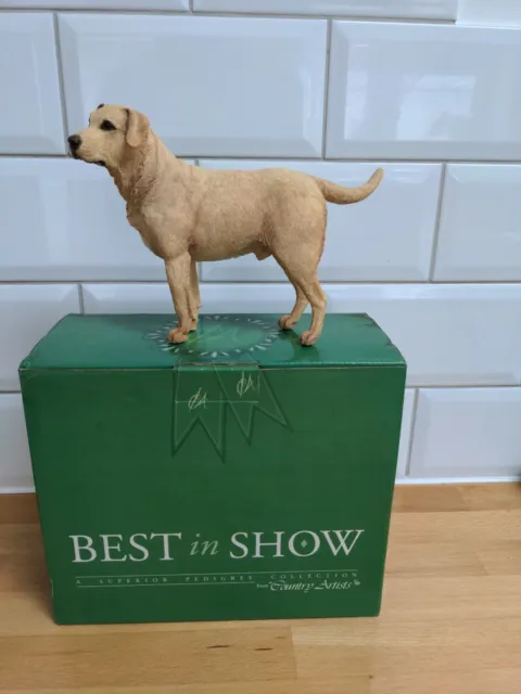 Golden Labrador sitting figure by Country Artists "Best in Show"