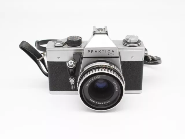 VINTAGE PRAKTICA LTL 35MM CAMERA Tessar 2.8/50 Carl Zeiss Jena Lens UV Filter