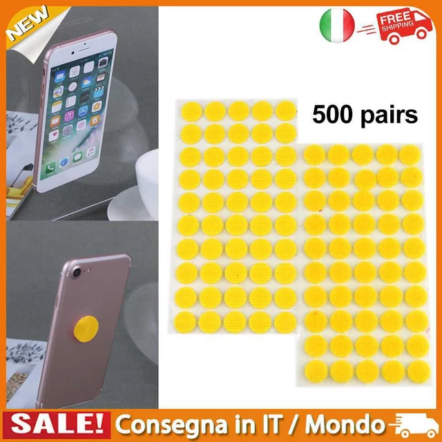 IT 500 Pair 10mm Sticker Tape Convenient Round Dots DIY Accessories (Yellow)