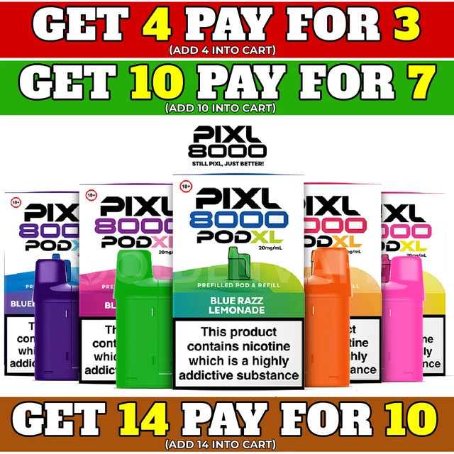 pixl 8000 vape refill Vape Pen Cartridges | Glass, Ceramic, Wickless main image 1