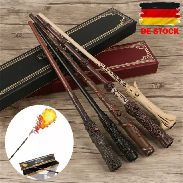 Harry Potter Zauberstab Real Flame Hogwarts Cosplay Stick Spielzeug Boxed DE