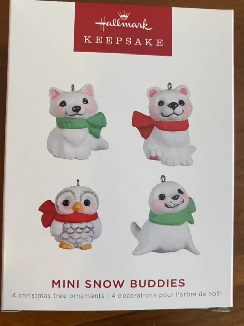 Hallmark 2022 Mini Snow Buddies Miniature Ornament Set