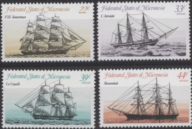 Micronesia 1985 Sailing Ships set of 4, mint MNH