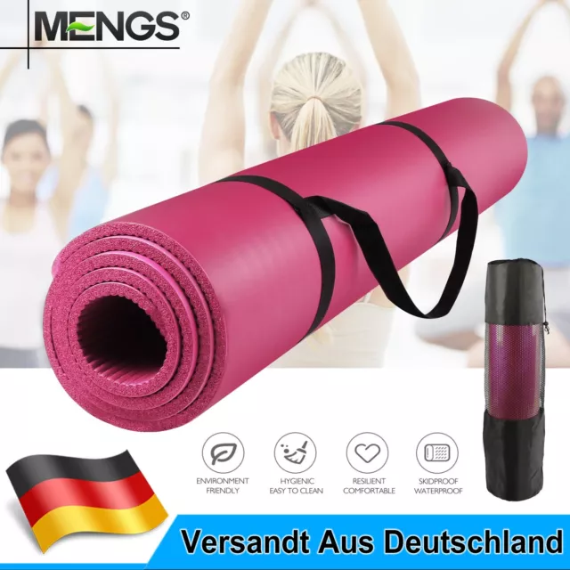 185 x 80 cm Yogamatte Fitnessmatte Gymnastikmatte Pilates Sportmatte Bodenmatte