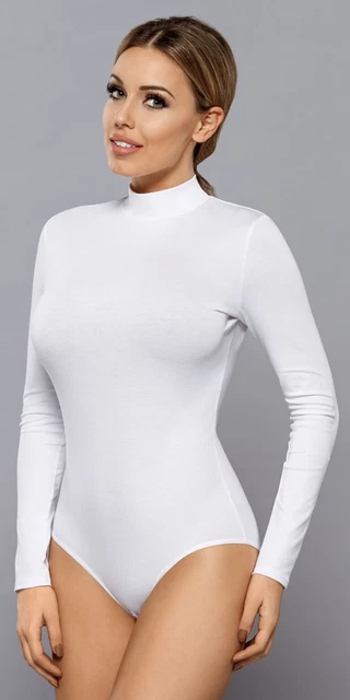 Body Col Rond Cotonella – Manches Longues, Coton élastique, Taille S à 5 | Italie
