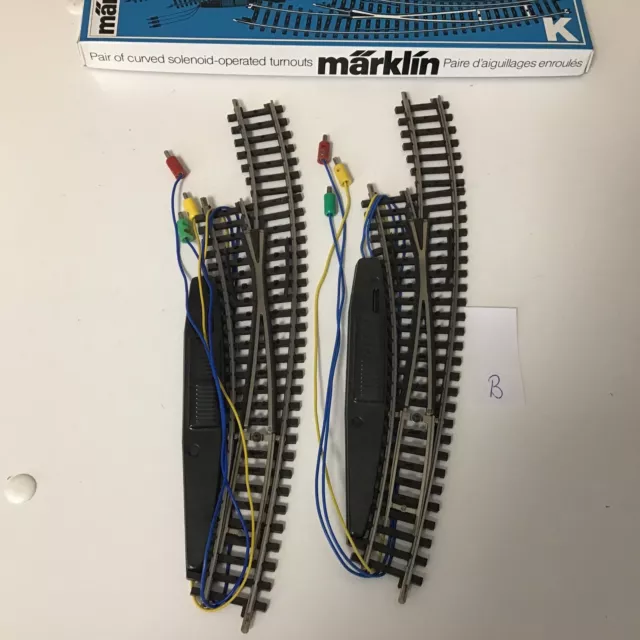 Märklin H0 K Gleis 2267 Elektromagnetisches Bogenweiche 2 x links  ( B )