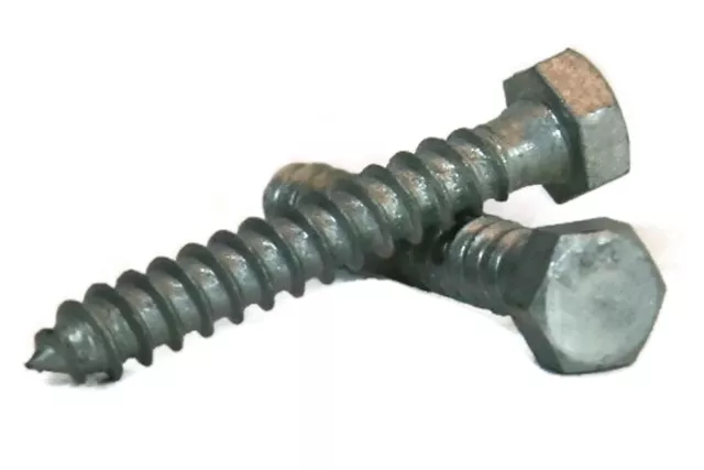 Hex Lag Screw Hot Dipped Galvanized Screws 1/4"-10 x 6" - Qty-25