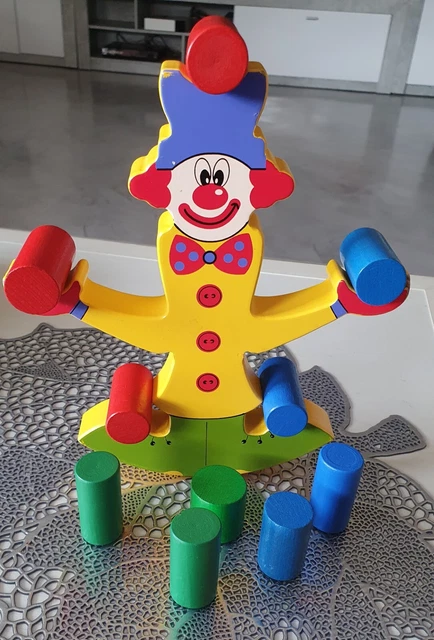 Jeu Ancien Français - Jeu Du Cirque JJF Clown Equilibriste - Boîte Carton - 1910-1920