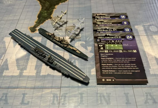 Axis & Allies - War At Sea - USS Lexington America Navy Collection