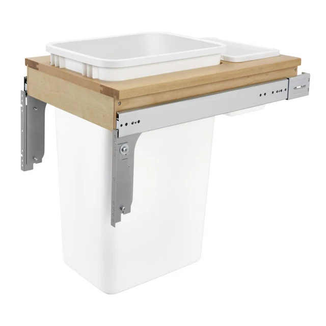 Rev-A-Shelf 4WCTM-1850DM-1 50 Qt Pull Out Trash Bin for Full Height Cabinet