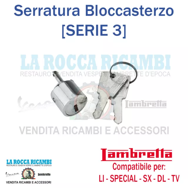 Serratura Bloccasterzo Lambretta Li 3 Serie Tv Special Dl 125 150 175 200