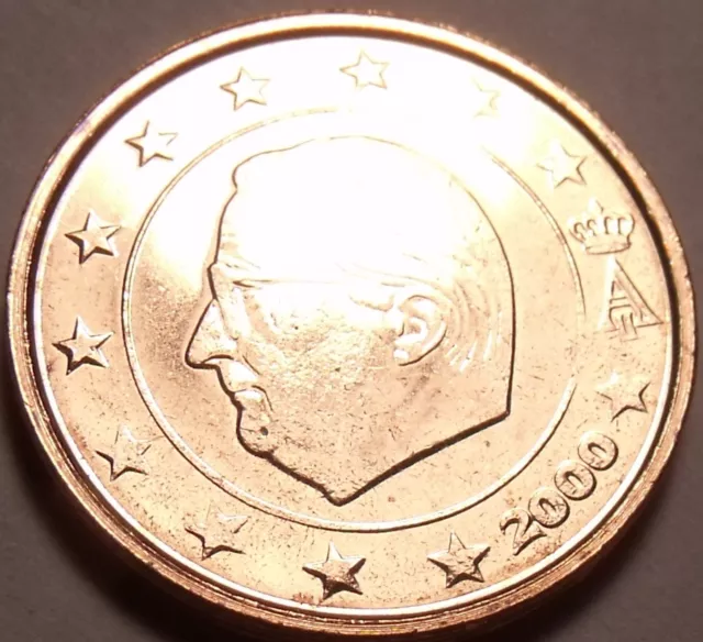 Gem Unc Belgium 2000 2 Euro Cents~Minted In Brussels~Albert II~Free Shipping