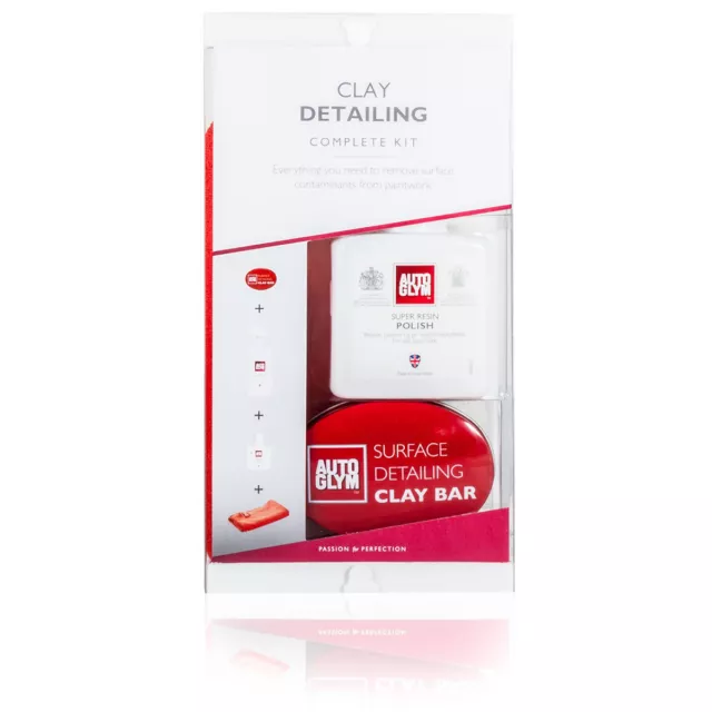 Autoglym Surface Clay Detailing Complete Kit Includes Clay Bar, Resin Polish