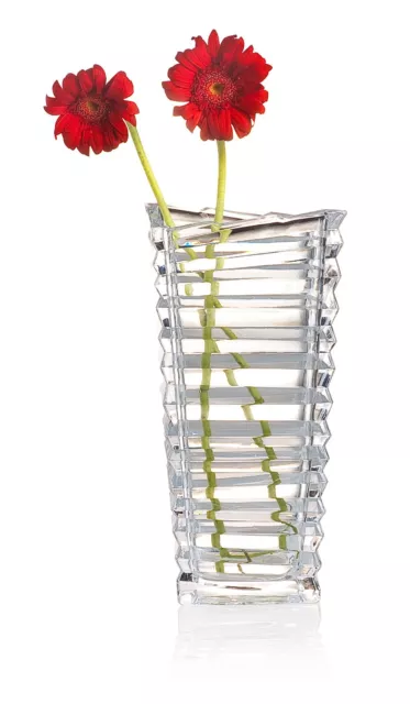 Crystal Look Heavy Glass Bouquet Flower Vase Holder Home Table Elegant Decor