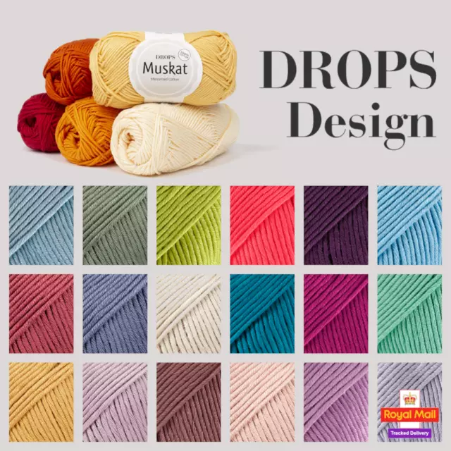 Drops Muskat DK 50g Knitting Crochet Yarn 100% Egyptian Cotton