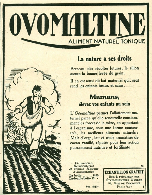 PUBLICITÉ ANCIENNE L'ENTRÉE du jardin oiseaux issue de magazine 1925