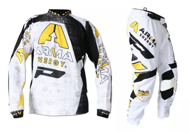 Progrip MX- Motocross-Enduro Kit Arma Energy White 32" Waist - Large Shirt