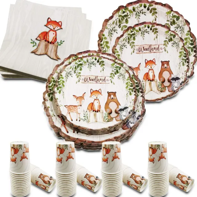 Woodland Creatures Party Supplies Baby Shower Decorations, Forest Animal Friends