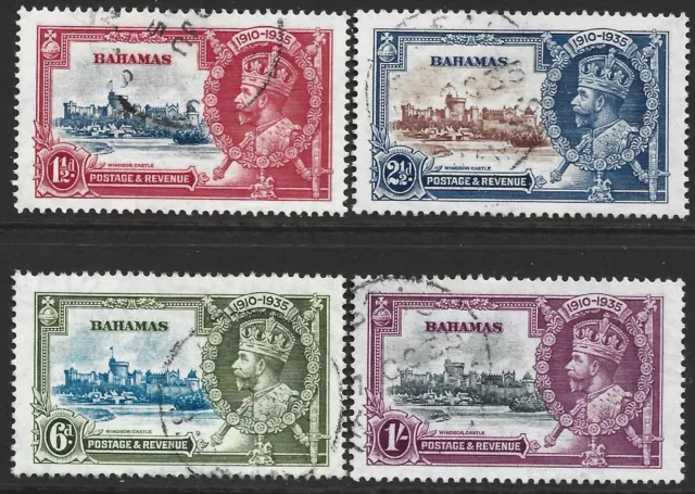 Bahamas 1935 KGV  Silver Jubilee Set  SG.141/144  Fine Used  Cat:£40