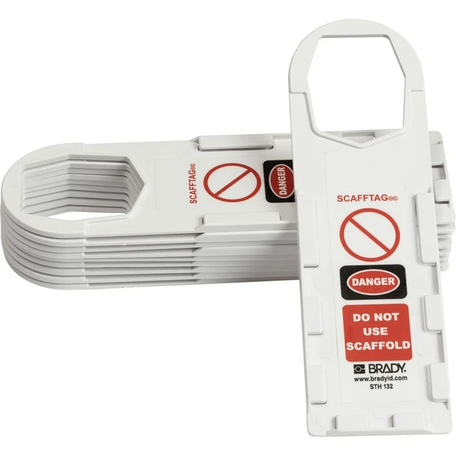 Brady 104111 Box of 10 SCAFFTAG Tag Holder SCAF-STH132