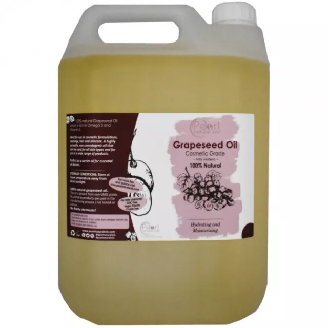 Grapeseed Oil, 100% Pure, Cold Pressed, Cosmetic Grade Carrier Oil 20 litres