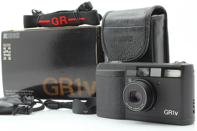 LCD Works [MINT In Box] Ricoh GR1v GR-1v Black 35mm Film Camera case From JAPAN