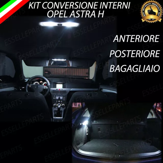 Kit Full Led Interni Opel Astra H Plafoniera Anteriore + Posteriore + Bagagliaio