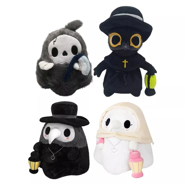2 Pack Halloween Plague Doctor Plush Dolls - 12 Inch Gothic Raven Doctor Stuffed Animals