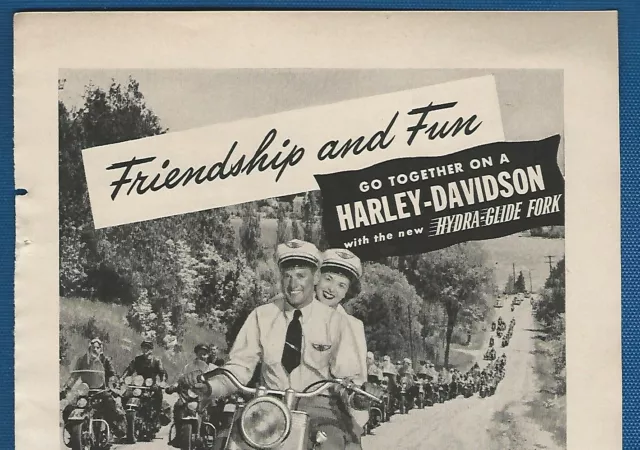 1949 HARLEY-DAVIDSON advertisement, Harley-Davidson Motorcycle print ad 2
