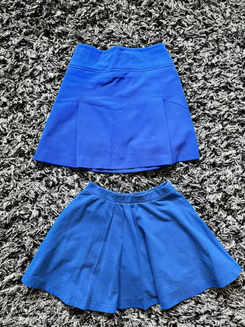 2 x Size 8 Girls Royal Blue Skort Uniform - Perm-A-Pleat and Target