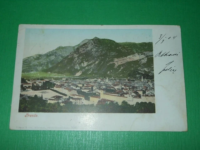 Cartolina Trento - Panorama 1904