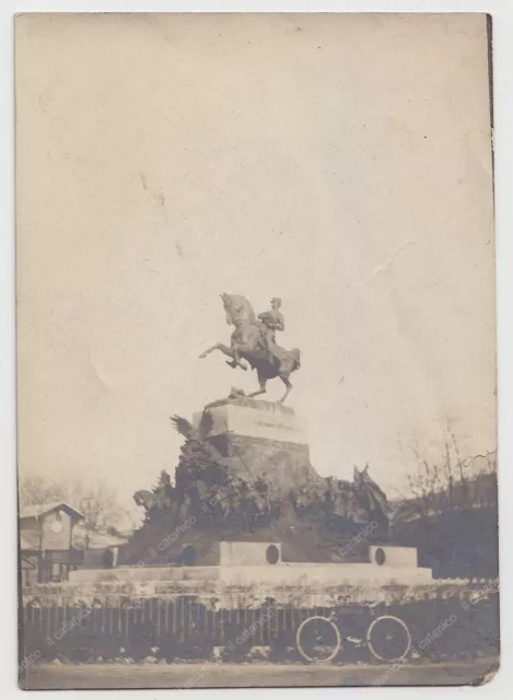 Foto inizi 900 Torino Monumento equestre Amedeo di Savoia Parco Valentino