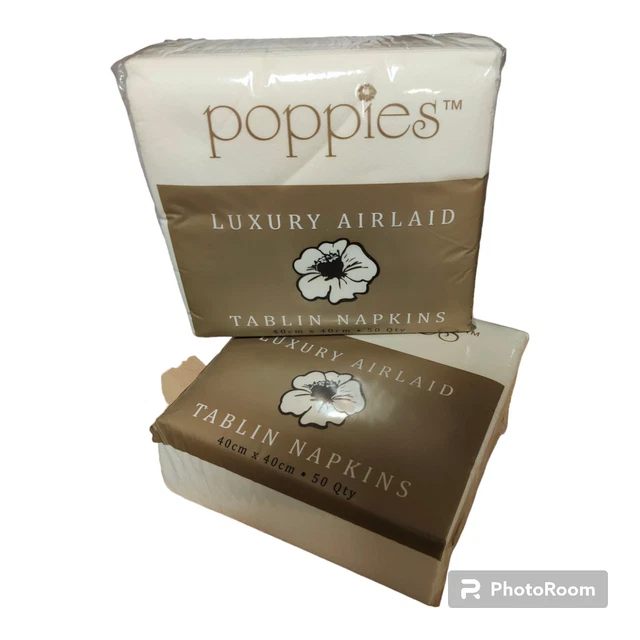 2 x TABLIN NAPKIN Luxury Airlaid 40cm x 40cm- 50 Qty.