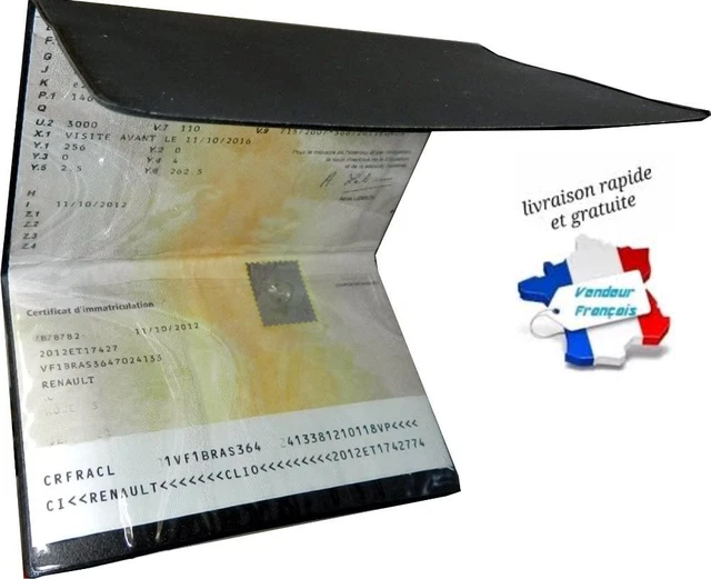 TUI POCHETTE PORTE Carte Grise PVC Permis Conduire Assurance
