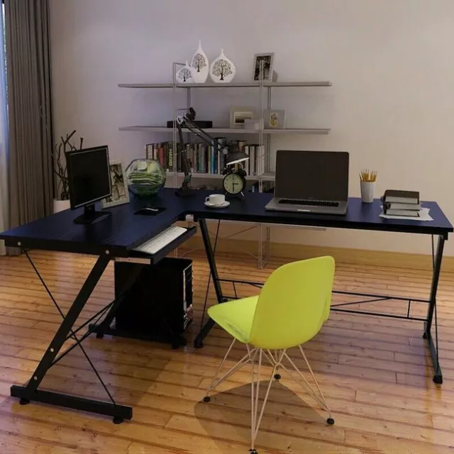 NEW L Shaped Computer Desk Corner Table Workstation Home Office Office Furniture
