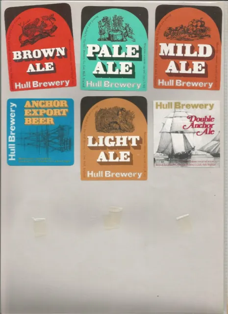 20 Hull Brewery beer  bottle labels in excellent condition