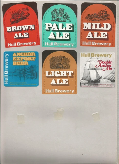 20 Hull Brewery beer  bottle labels in excellent condition